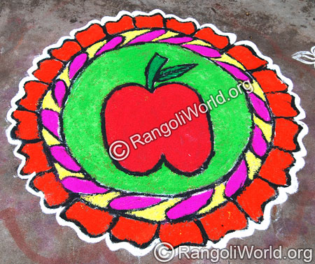 Apple Rangoli